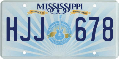 MS license plate HJJ678