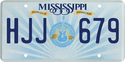 MS license plate HJJ679