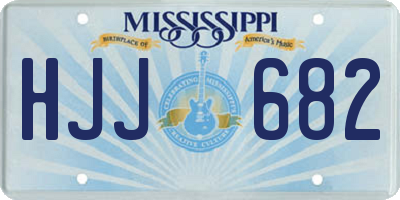 MS license plate HJJ682