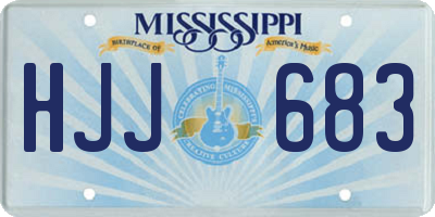 MS license plate HJJ683