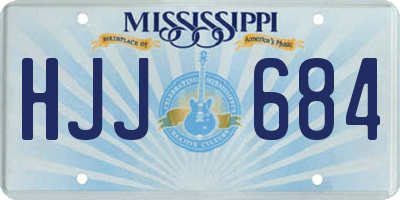 MS license plate HJJ684