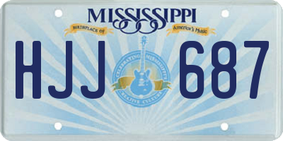 MS license plate HJJ687
