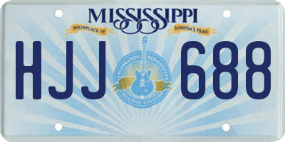 MS license plate HJJ688