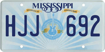 MS license plate HJJ692