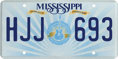 MS license plate HJJ693