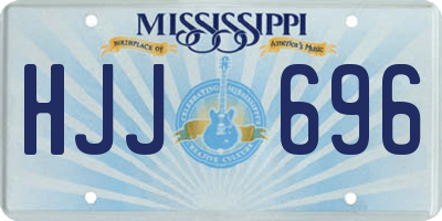 MS license plate HJJ696