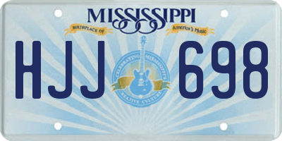 MS license plate HJJ698