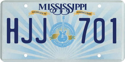 MS license plate HJJ701