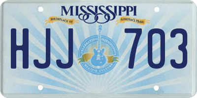 MS license plate HJJ703