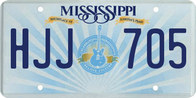 MS license plate HJJ705