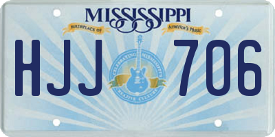 MS license plate HJJ706