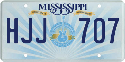 MS license plate HJJ707