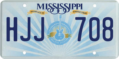 MS license plate HJJ708