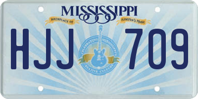 MS license plate HJJ709