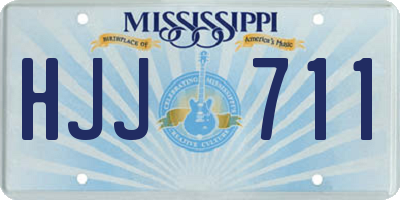 MS license plate HJJ711