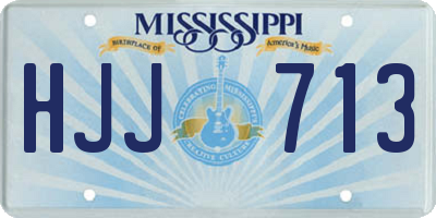 MS license plate HJJ713