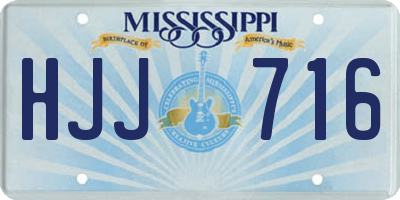 MS license plate HJJ716