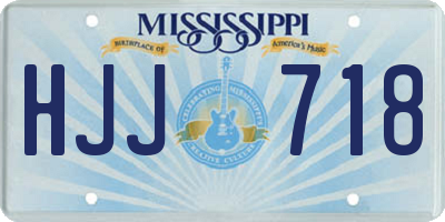 MS license plate HJJ718