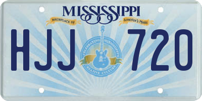 MS license plate HJJ720
