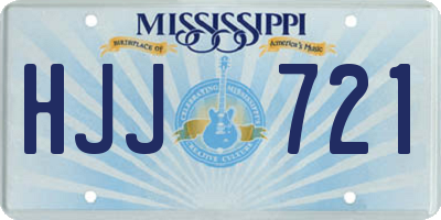 MS license plate HJJ721