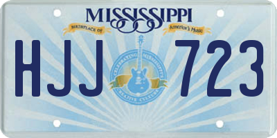 MS license plate HJJ723