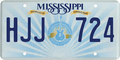 MS license plate HJJ724