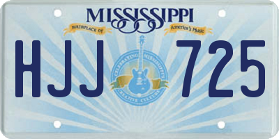 MS license plate HJJ725