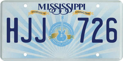 MS license plate HJJ726