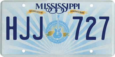 MS license plate HJJ727