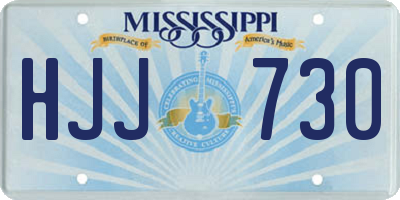MS license plate HJJ730