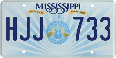 MS license plate HJJ733