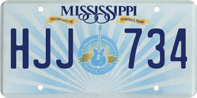 MS license plate HJJ734