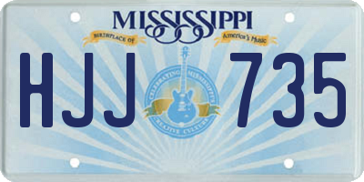 MS license plate HJJ735