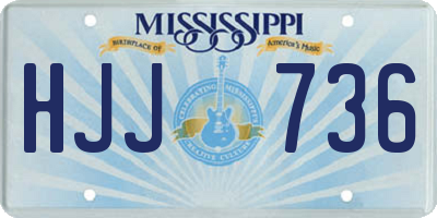 MS license plate HJJ736