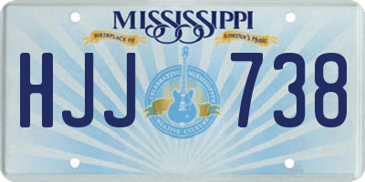 MS license plate HJJ738