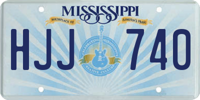 MS license plate HJJ740