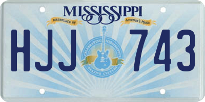 MS license plate HJJ743