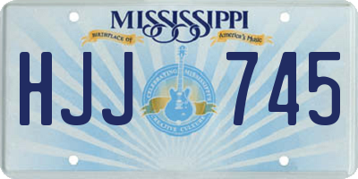 MS license plate HJJ745