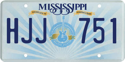 MS license plate HJJ751