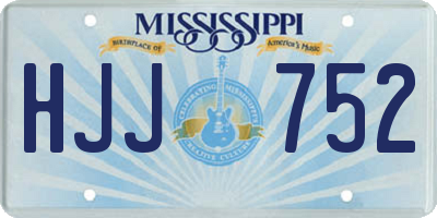MS license plate HJJ752