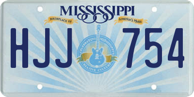 MS license plate HJJ754