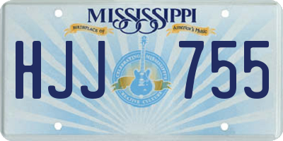 MS license plate HJJ755