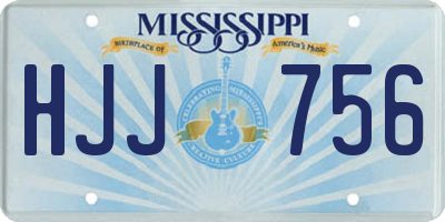 MS license plate HJJ756