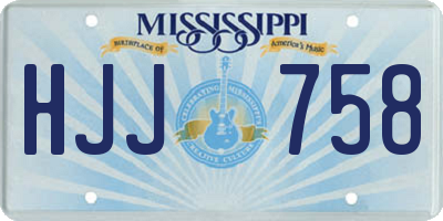 MS license plate HJJ758