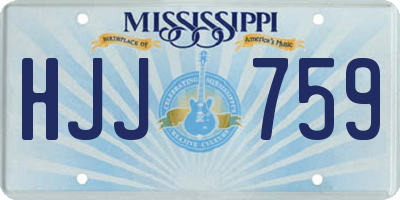 MS license plate HJJ759