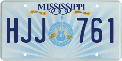 MS license plate HJJ761