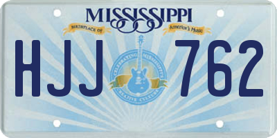 MS license plate HJJ762