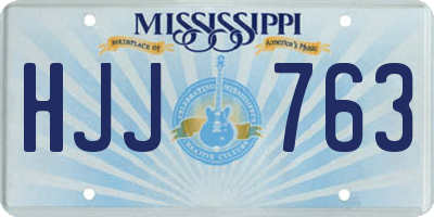 MS license plate HJJ763