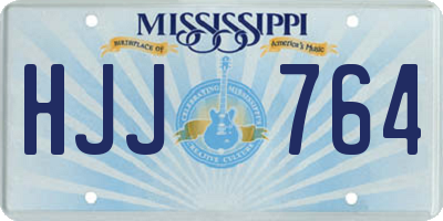 MS license plate HJJ764