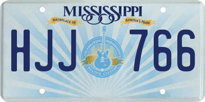 MS license plate HJJ766